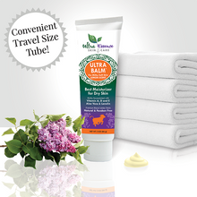 Load image into Gallery viewer, Lemon scented Ultra Balm 3 oz. tube is the best natural, daily moisturizer for all skin types to give you milky soft skin.
