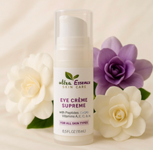 Load image into Gallery viewer, I - EYE CREME SUPREME | .5 OZ TUBE | Premium Eye Cream With Peptides, CoQ10,  Vitamins A,E,C &amp; K for All Skin Types