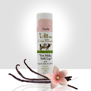Ultra Lip Balm vanilla flavor restores dry, cracked lips to soft and supple and contain SPF 15 sunscreen to protect your lips from sun damage.