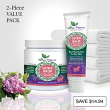 Load image into Gallery viewer, Unscented Ultra Balm 16 oz. Jar and convenient 3 oz. travel size tube are the best natural, daily moisturizers for all skin types to give you milky soft skin. 